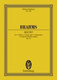 Brahms: String Sextet G major Opus 36 (Study Score) published by Eulenburg